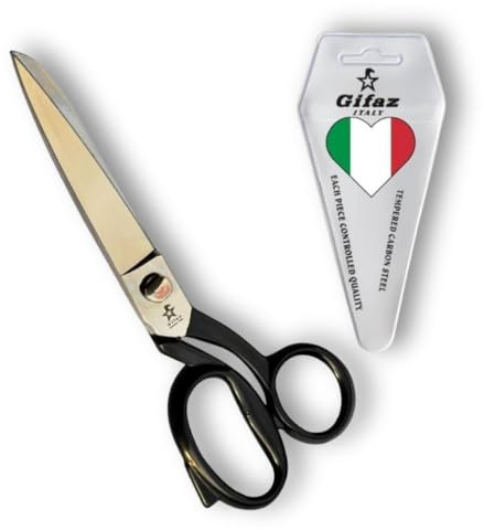 GIFAZ Forbici da Sarta Professionali 26 cm e di Precisione TAGLIATUTTO in Acciaio al Carbonio Verniciate Resistenti ed Affilate per Taglio e Sartoria - Ultra Resistente Made in Italy