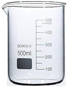 Rocwing - Boro 3.3 Glas Messbecher für Labor (500ml)