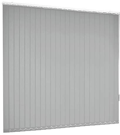 Lamellenvorhang Vertikaljalousie Grau Hellgrau Lamellen Fenster Rollo Breite 100-250 cm Höhe 150-250 cm Vorhang Flächenvorhang Schiebevorhang Streifenvorhang blickdicht halbtransparent (160 x 240 cm)