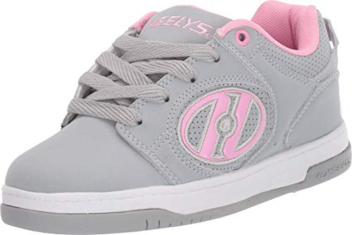 Heelys Voyager Youth Girls Athletic Skate Shoe | Big Kid Grey/Light Pink
