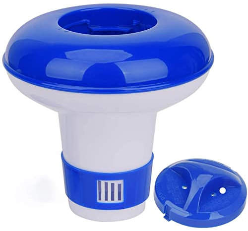Pool SPA - Dispensador de cloro, mini flotador de tabletas químicas/cloro/bromo para tabletas de 1 pulgada, control mejorado con 8 rejillas de ventilación, ideal para piscina, spa, jacuzzi y piscina