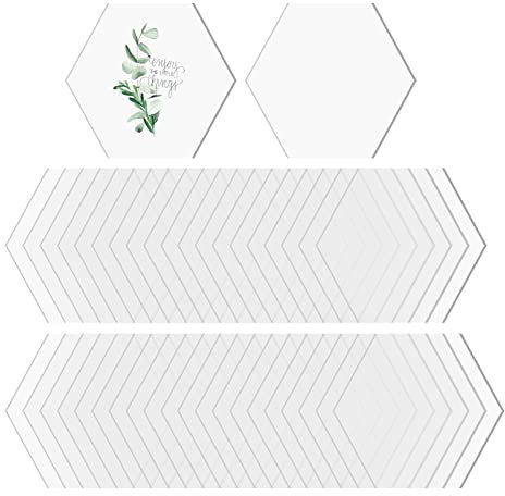 80 transparente Acryl-Platzkarten, durchsichtig, sechseckig, Tischkarten, Sitzkarten, leere Gästetabelle, Escort-Platten, Namenskarten für DIY Hochzeit Dinnerpartys, Lebensmittelschilder Dekoration