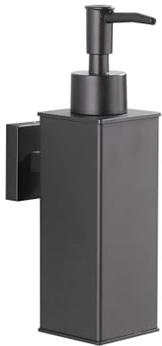 BGL Black Soap Dispenser, Wall Mounted Hand Wash Dispenser,304 Stainless Steel Liquid Dispenser for Daily Use