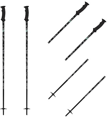 K2 Style Aluminum Ski Poles (Black, 44in)
