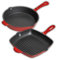 Blackwell Gusseisen Grillpfanne & Bratpfanne Rot