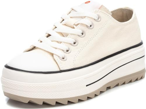 REFRESH Schnürschuh für Damen, Farbe: Braun, Größe: 37, beige, 38 EU, 171663