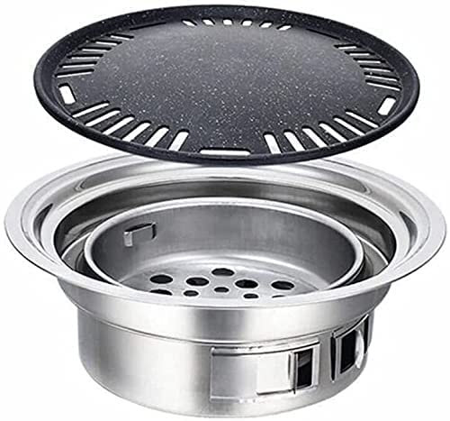 MYVVKIA Barbacoa Brasero Parrilla portátil para Barbacoa al Aire Libre|Parrilla Redonda de carbón para Barbacoa|Adecuado para Quemar Troncos o carbón Vegetal|para Uso doméstico H