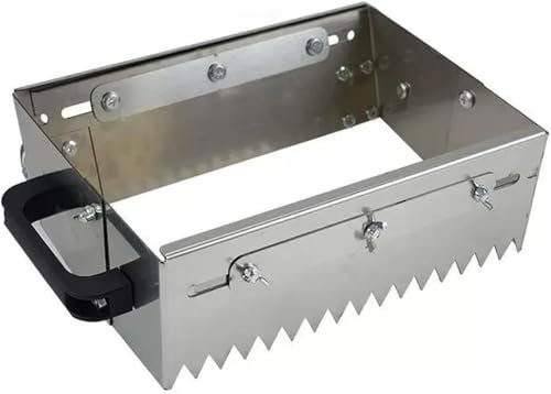 Pettine per Malta con spatola dentata Regolabile da 300-800 mm con Ruote livellatore per Piastrelle Scatola Quadrata Strumento per pavimentazione Leveng Ting con Sabbia Piatta, 800 mm(triang