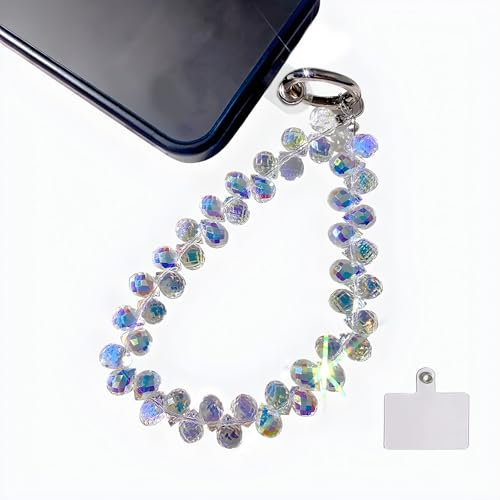 Yamobi Cadena Corta para Teléfono Móvil, Colgante de Perlas Con Purpurina, Correa Antipérdida para Smartphones, Llaveros y Bolsos