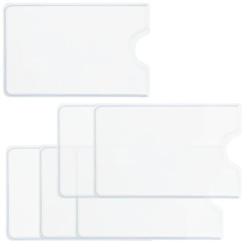 6 x Transparente kartenhülle hartplastik,kartenschutz,card case,ec karten schutzhülle,kreditkartenhülle,scheckkartenhülle,kartenschutzhülle für ec karte bankkarten kreditkarten für ihre Geldbörse