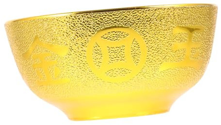 OUNONA Ciotola Buddista Multifunzione in Plastica Dorata, Ciotola Per Offerte e Cibo Rituale Resistente All'usura, Accessorio Decorativo Per Tempio e Uso Domestico