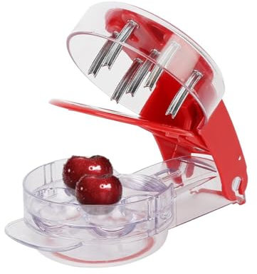 Dénoyauteur à Cerises Manuel Professionnel, Outil de Cuisine Compact pour Dénoyauter Olives Prunes Extracteur de Noyaux Multi Fruits Gadget de Cuisine