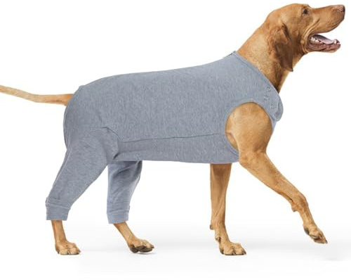 PUMYPOREITY Traje Recuperación para Perros, Body Perro Post Cirugía Hembra Traje Recuperacion Quirurgica Perro Camisa de Recuperación Anti Lamiendo Perros Protector Después de La Cirugía(Gris, 2XL)