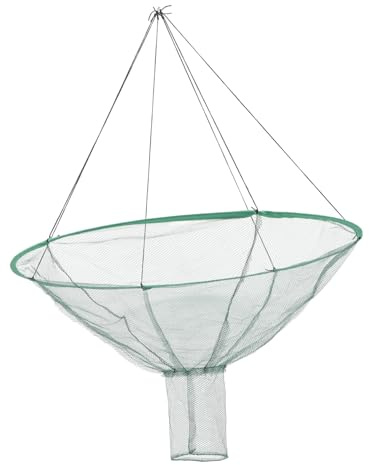 VICASKY Épuisette Crevette Mer Pliable en Polyester Filet de Pêche aux Crabes Pêche en Mer Piège à Pratique et Résistant Plusieurs Styles