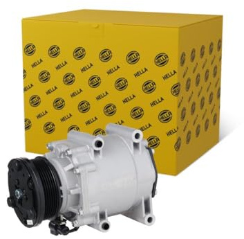 HELLA 8FK 366 201-531 Compresor, aire acondicionado - Scroll-90v - 12V - R 134 a/R 1234yf - PAG 46 YF - 120ml - con acoplamiento magnético/con junta tórica/con aceite de compresor PAG