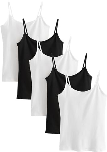 NEXT Mujeres Pack de 5 camisetas de tirantes finos
