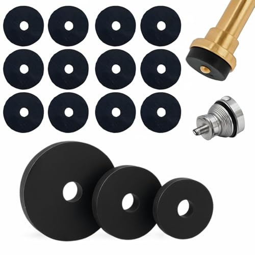Mario10 Juego de arandelas de goma de 24 piezas – Anillos de sellado planos de 3/8, 1/2 y 3/4 pulgadas para fregaderos de baño y cocina, grifos, cabezales de ducha y reparaciones de fontanería, juntas