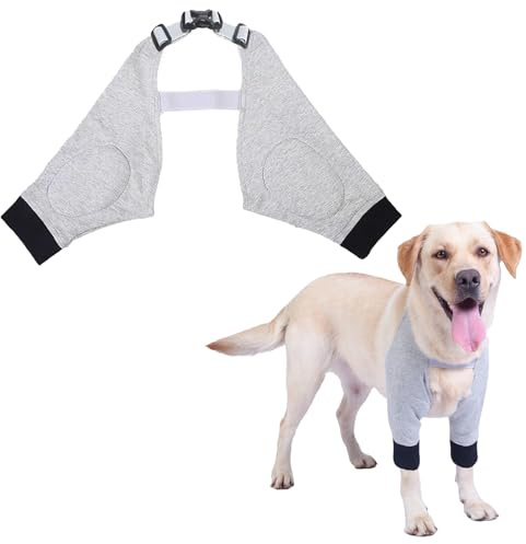 Kukaster Pet Vendaje para Codo de Perro para Miembro Delantero, Protector de Codo para Perros, Body de Perro Después de Cirugía para Miembros Delanteros, Traje de Protección contra Heridas para Perros