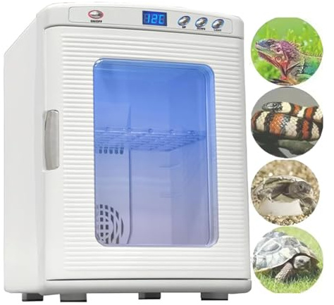 Reptile Incubator - 25L Automatic Cooling and Heating for Egg Breeding, 5°C to 60°C, Suitable for Snakes, Lizards, and Turtles