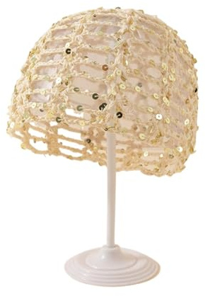 LUYSGBXR Bonnet Crochet Femme Brillant Froid Cool Rue Paillettes Tricot Chapeau Printemps été Paillettes tricoté Sac tête Bonnet