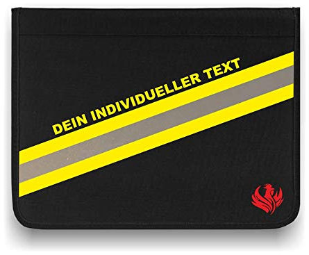 Roter Hahn 112 Personalisierbare Feuerwehr Schreibmappe Freitext Organizer Konferenzmappe HUPF Design Reflex