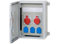 AW-TOOLS Distribuidor de corriente para obras (3 x 230 V/16 A, Schuko y 2 x CEE 16 A/400 V, cableado, sin fusible)