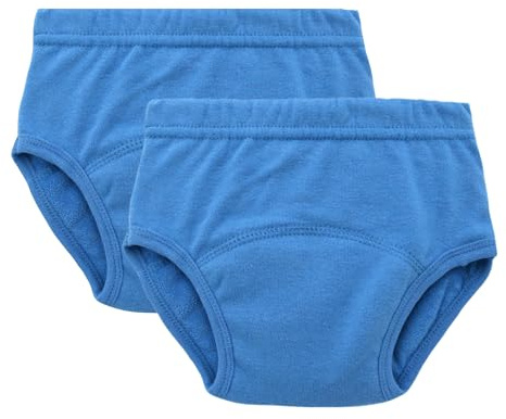 Bright Bots potträningsbyxor med absorberande och vattentåligt lager. Pull-up tvättbara potbyxor för småbarn – träningsunderkläder – 2-pack