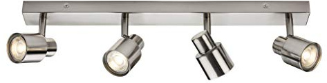 Quad GU10 Spotlight Bar in Brushed Chrome
