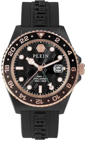 Philipp Plein Armbanduhr für Herren, Analog, Quarz, GMT-I Challenger, 44mm, PWYBA0823