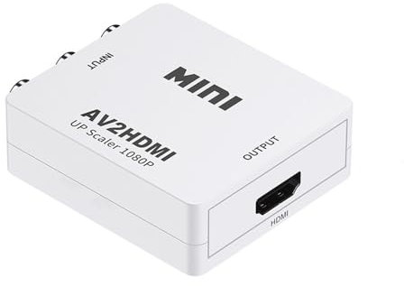 RCA AV to HDMI HD Converter Composite CVBS Audio Video Adapter Wii NES SNES Video Converter AV2HDMI Converter Box with Mini USB Charging Cable