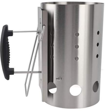 Arrancador De Chimenea De Carbón Para Barbacoa,Barril De Arranque De Carbón Eficiente Portátil De Acero Inoxidable,Accesorios De Herramientas Para Barbacoa Para Cocinar Al Aire Libre Compactos Y Rápid