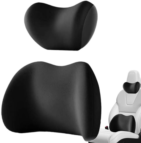 Poggiatesta per Auto e Cuscino di Supporto Lombare, Cuscino Lombare Ergonomico e Confortevole, Cuscino per il Collo De-ll'auto Rimovibile con Cinghia Regolabile, Supporto per la Schiena Traspirante