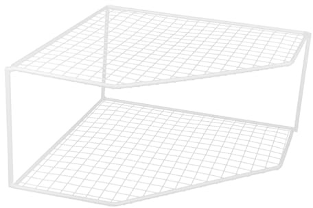 Ciieeo Scaffale Da Appoggio Angolare Due Per Pentole e Padelle Organizer Da Tavolo Multiuso Per Cucina Mensola Compatta Per Riporre Utensili e Accessori Per Angoli e Piani Di Lavoro Strut
