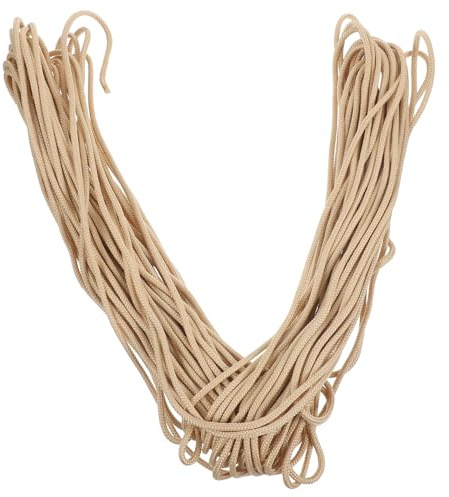 ORFOFE 25m Khaki Braided Picture Hanging Cord Rope 3mm Thick DIY Photo Frame Hanging String for Wall Art and Picture Frames