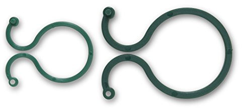 Windhager Ringbinder, Befestigung für Pflanzen, Pflanzenbinder, Pflanzenringe, Pflanzenhalter, 25 Stück, grün, 06216