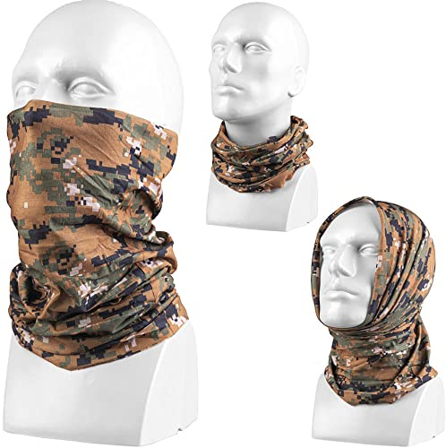 Mil-Tec Multifunktionstuch Headgear (Digital W/L) • Schlauchtuch Herren & Damen • Atmungsaktiver Loopschal & Gesichtsschutz • Outdoor Tuch, Sturmhaube, Halsband & Kopftuch • Einheitsgröße