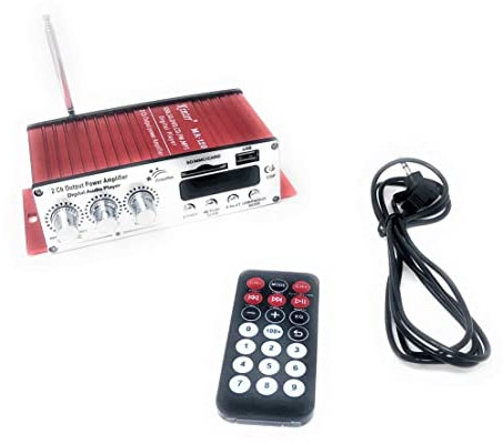 TEMPO DI SALDI Amplificatore Audio 2 Canali Stereo Ingresso USB SD Card Reader Con Telecomando