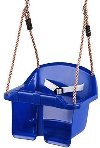 Loggyland Siège Bébé Balançoire avec Câble et Anneaux de Montage - Bleu