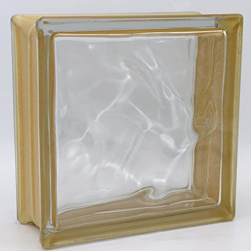 Fuchs Design 6 Stück Glassteine BM Glassteine Wolke Reflex Gold Glasstein glänzend 19x19x8 cm