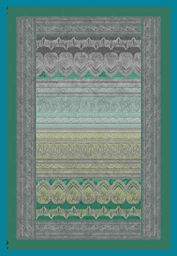 Bassetti BRUNELLESCHI Plaid aus 100% Baumwolle in der Farbe Grün V4, Maße: 135x190 cm - 9291763