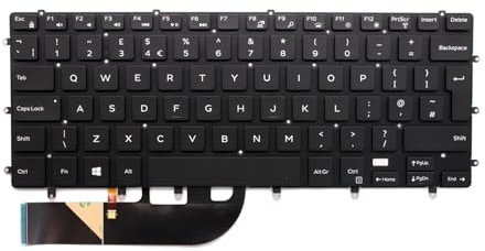 Teclado de repuesto para portátil Dell XPS 15 9550, 15 7568, 15 9570, 15 9560, teclado inglés retroiluminado QWERTY con marco de envío rápido