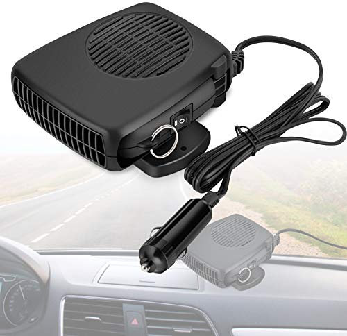 Calefactor para Coche 12V Portátil, Ventilador Calefactor Desempañador, 12V Desempañador Del Calentador de Cerámica del Coche, Universal del Coche Desempañador