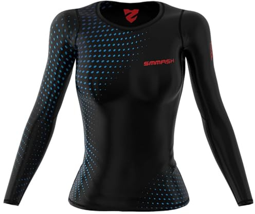 SMMASH Camicia Funzionale Camicia da Donna A Compressione Camicia Sportiva A Manica Lunga Traspirante con Tecnologia Seconda Pelle Fitness Top Outdoor