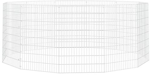 vidaXL Free Range Animal Enclosure 12-Panel 54x80 cm Galvanised Iron