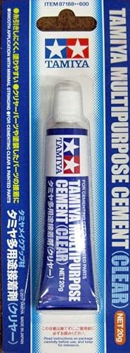 set per TAMIYA MULTIPURPOSE CEMENT (Clear) Colla per parti trasparenti 87188 Tamiya 20g