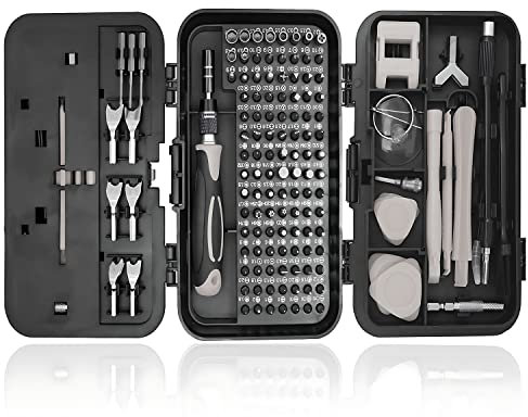 139 In 1 Schraubendreher Set, magnetische Feinmechaniker Werkzeug Set, 108 Und 3 länger hochwertig S2-Stahl-Bits, Profi-Diy Reparatur Werkzeug für Brille, Uhrmacher, Laptop, Handy(Schwarz)