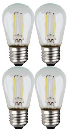4Pk - 1W S14 2200K LED String Light Replacement Bulb 120v -11W equiv