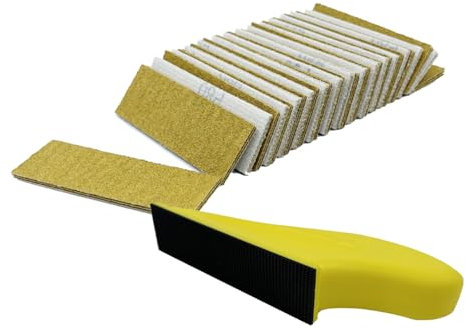 50 Pack Micro Sander Kit, Mini Sanding Paper 60/80/120/180/240# Fine Polishing Accessories for Metal Wood Stone Paint (Set A)