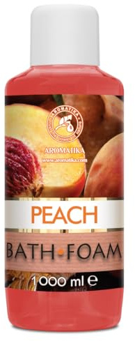 Espuma Baño de Melocotón 1000 ml - Cuidado del Cuerpo - Fragancia Dulce y Suave - Aromaterapia - Hidratación y Nutrición de la Piel - Baños de Burbujas - Belleza