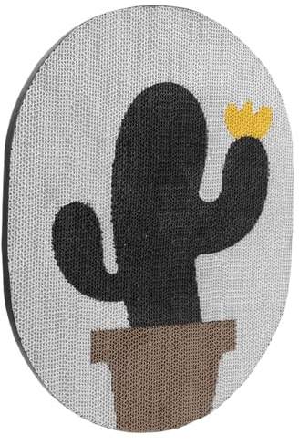 INOOMP Griffoir Mural pour Chat Carton Ondulé Grattoir Vertical Motif Cactus Facile à Installer pour Meubles Et Et